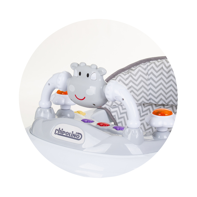 Chipolino Baby walker with music "Little Cow" - grey PRLC02301GY