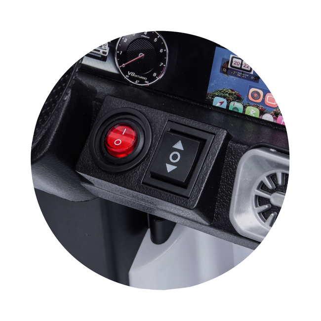 Battery operated SUV Mercedes G63 AMG white, EVA wheels, leather seat White ELJG63MB21W