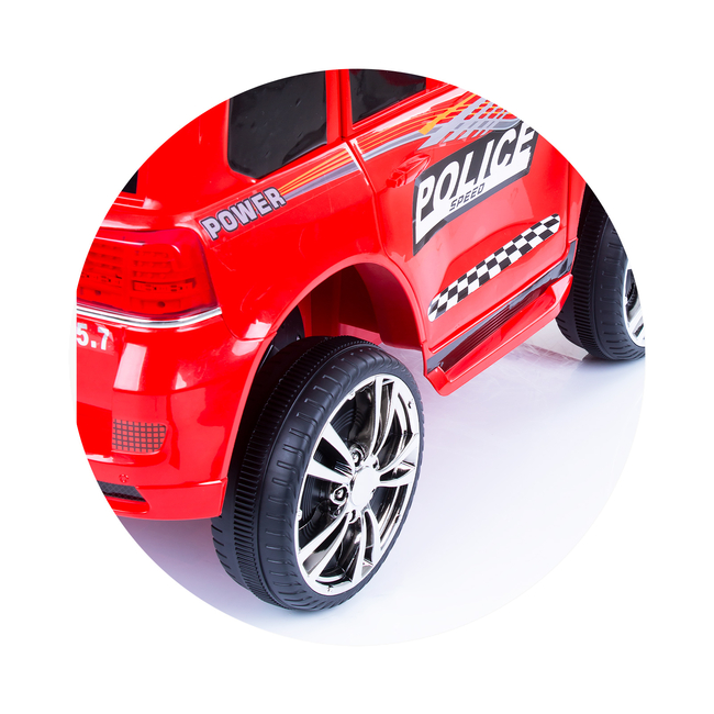 Chipolino SUV POLICE PATROL με μπαταρία, δερμάτινο κάθισμα, κόκκινο ELJPPL0233R