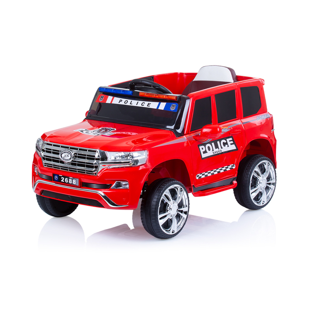 Chipolino SUV POLICE PATROL με μπαταρία, δερμάτινο κάθισμα, κόκκινο ELJPPL0233R
