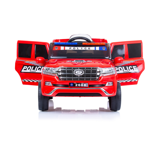 Chipolino SUV POLICE PATROL με μπαταρία, δερμάτινο κάθισμα, κόκκινο ELJPPL0233R