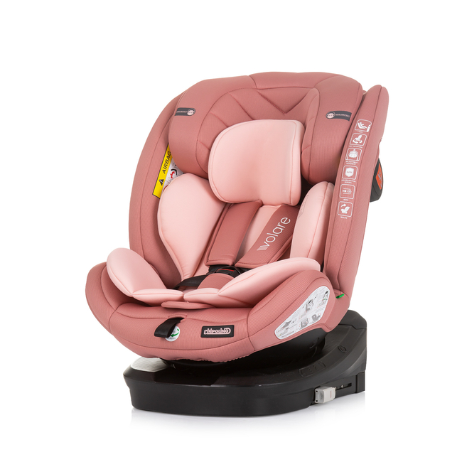 Chipolino Κάθισμα αυτοκινήτου I-SIZE 40-150 cm ISOFIX 360 "VOLARE" flamingo STKVLR02405FL