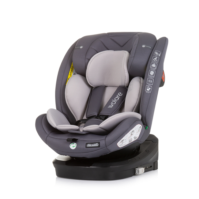 Chipolino Car seat I-SIZE 40-150 cm ISOFIX 360 "VOLARE" granite STKVLR02402GN