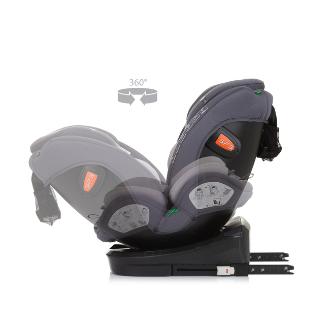 Chipolino Car seat I-SIZE 40-150 cm ISOFIX 360 "VOLARE" granite STKVLR02402GN