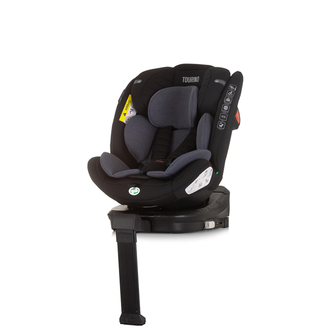 Chipolino TOURINO I-SIZE 40-150 cm ISOFIX 360 Περιστρεφόμενο Κάθισμα αυτοκινήτου οψιδιανό STKTRN02401OB
