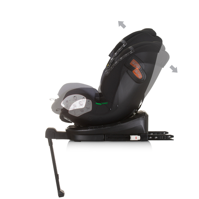 Chipolino TOURINO I-SIZE 40-150 cm ISOFIX 360 Περιστρεφόμενο Κάθισμα αυτοκινήτου οψιδιανό STKTRN02401OB