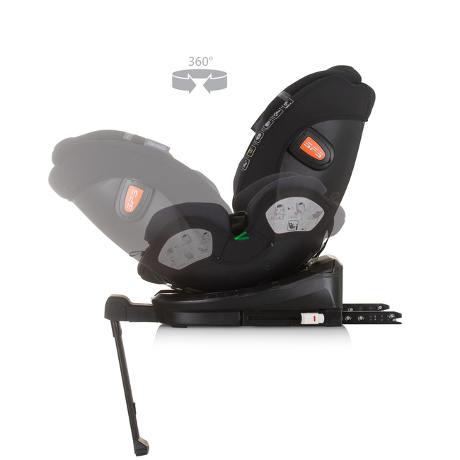 Chipolino TOURINO I-SIZE 40-150 cm ISOFIX 360 Περιστρεφόμενο Κάθισμα αυτοκινήτου οψιδιανό STKTRN02401OB