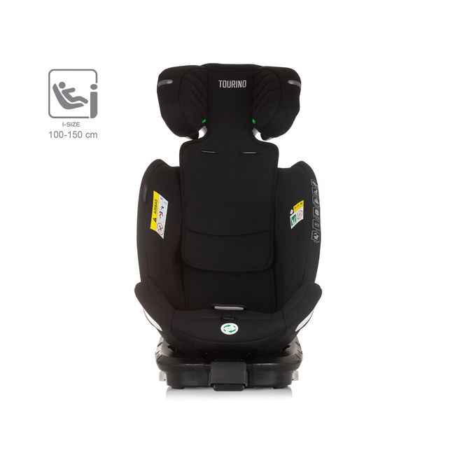 Chipolino TOURINO I-SIZE 40-150 cm ISOFIX 360 Περιστρεφόμενο Κάθισμα αυτοκινήτου οψιδιανό STKTRN02401OB