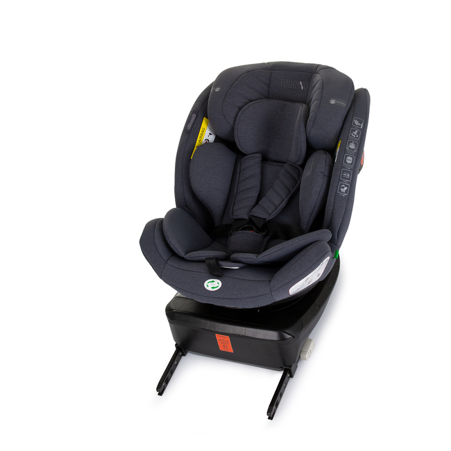 Chipolino TOURINO I-SIZE 40-150 cm ISOFIX 360 Περιστρεφόμενο Κάθισμα αυτοκινήτου από γρανίτη STKTRN02402GN