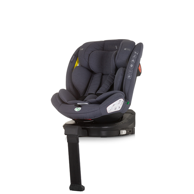 Chipolino TOURINO I-SIZE 40-150 cm ISOFIX 360 Περιστρεφόμενο Κάθισμα αυτοκινήτου από γρανίτη STKTRN02402GN