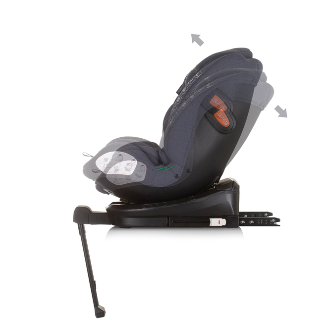 Chipolino TOURINO I-SIZE 40-150 cm ISOFIX 360 Περιστρεφόμενο Κάθισμα αυτοκινήτου από γρανίτη STKTRN02402GN