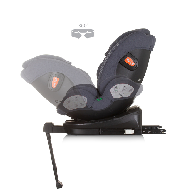 Chipolino TOURINO I-SIZE 40-150 cm ISOFIX 360 Περιστρεφόμενο Κάθισμα αυτοκινήτου από γρανίτη STKTRN02402GN