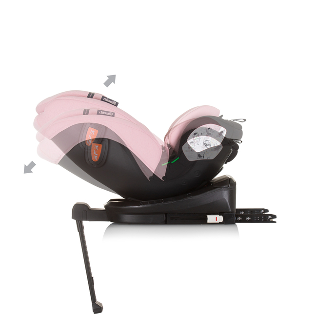 Chipolino Car seat I-SIZE 40-150 cm ISOFIX 360 "TOURINO" flamingo STKTRN02408FL