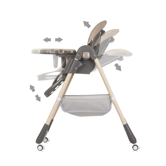 Chipolino First Spoon Ρυθμιζόμενο Καρεκλάκι Φαγητού macadamia STHFS02402MA
