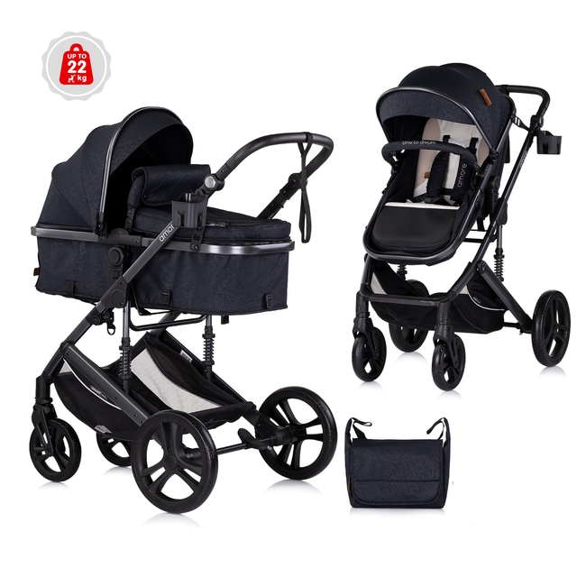 Chipolino Amore 2in1 0-22kg Μεταμορφώσιμο καροτσάκι βατόμουρο KKAM02501BB