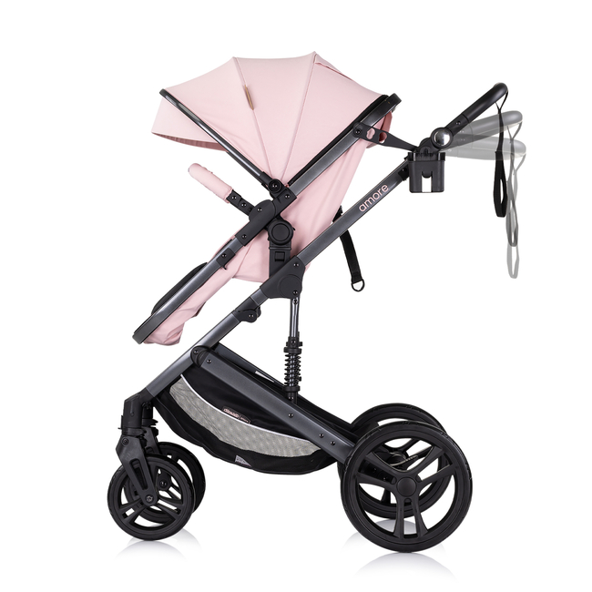 Chipolino Amore 3in1 0-22kg Μεταμορφώσιμο καροτσάκι ροζ ζαχαρωτό KKAM02506PM
