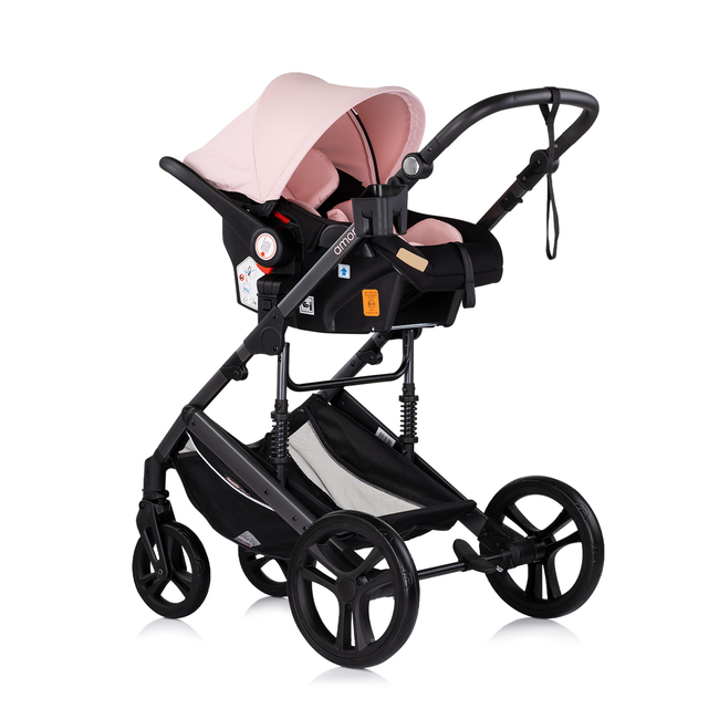 Chipolino Amore 3in1 0-22kg Μεταμορφώσιμο καροτσάκι ροζ ζαχαρωτό KKAM02506PM
