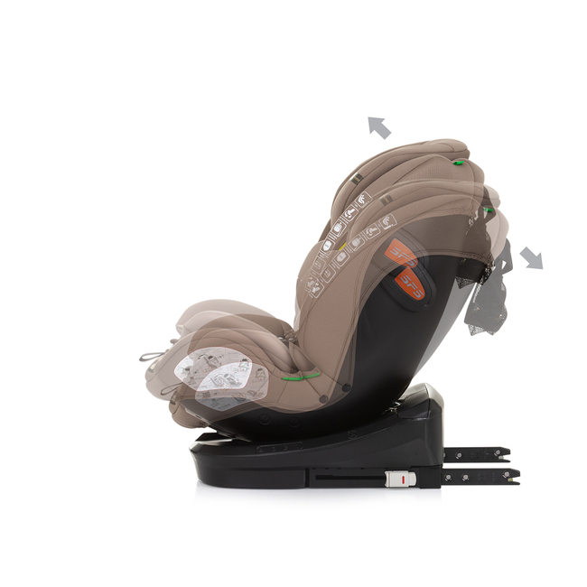 Chipolino Car seat I-SIZE 40-150 cm ISOFIX 360 "VOLARE" macadamia STKVLR02403MA