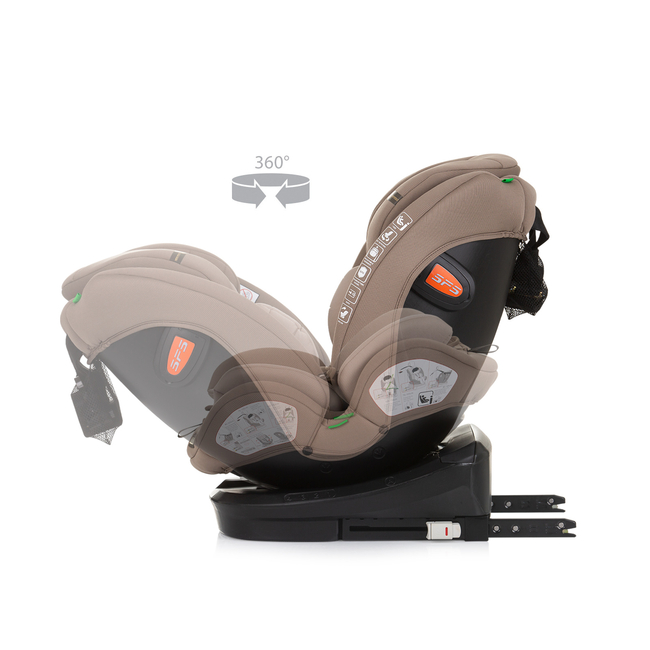 Chipolino Car seat I-SIZE 40-150 cm ISOFIX 360 "VOLARE" macadamia STKVLR02403MA