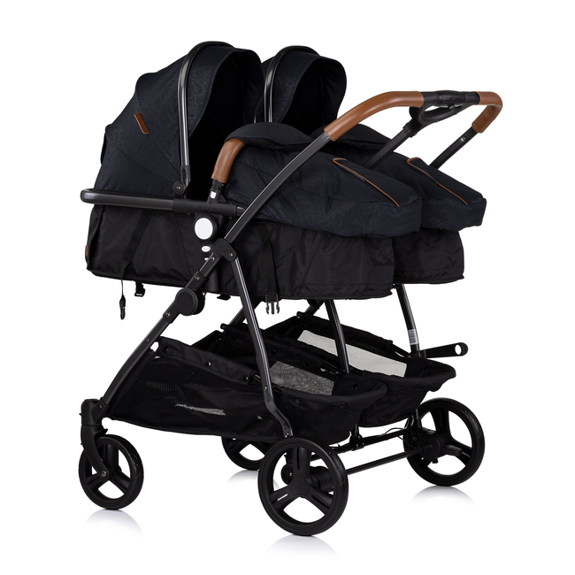 Chipolino Duo Smart Μετατρεπόμενο Αναστρέψιμο Καρότσι Διδύμων με Ανεξάρτητες Θέσεις 0+ μηνών 3 Αξεσουάρ blackberry KBDS02501BB