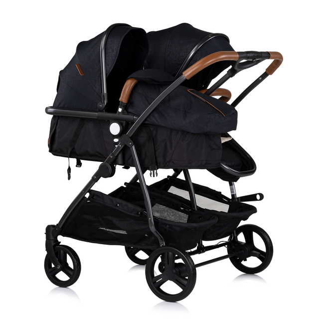 Chipolino Duo Smart Μετατρεπόμενο Αναστρέψιμο Καρότσι Διδύμων με Ανεξάρτητες Θέσεις 0+ μηνών 3 Αξεσουάρ blackberry KBDS02501BB