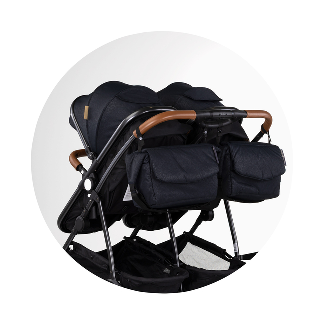 Chipolino Duo Smart Μετατρεπόμενο Αναστρέψιμο Καρότσι Διδύμων με Ανεξάρτητες Θέσεις 0+ μηνών 3 Αξεσουάρ blackberry KBDS02501BB