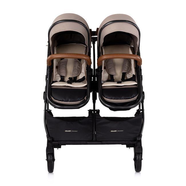 Chipolino Duo Smart Μετατρεπόμενο Αναστρέψιμο Καρότσι Διδύμων με Ανεξάρτητες Θέσεις 0+ μηνών 3 Αξεσουάρ tiramisu KBDS02503TR