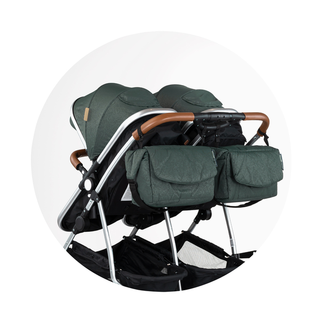 Chipolino Stroller for two kids Duo Smart basil KBDS02504BA