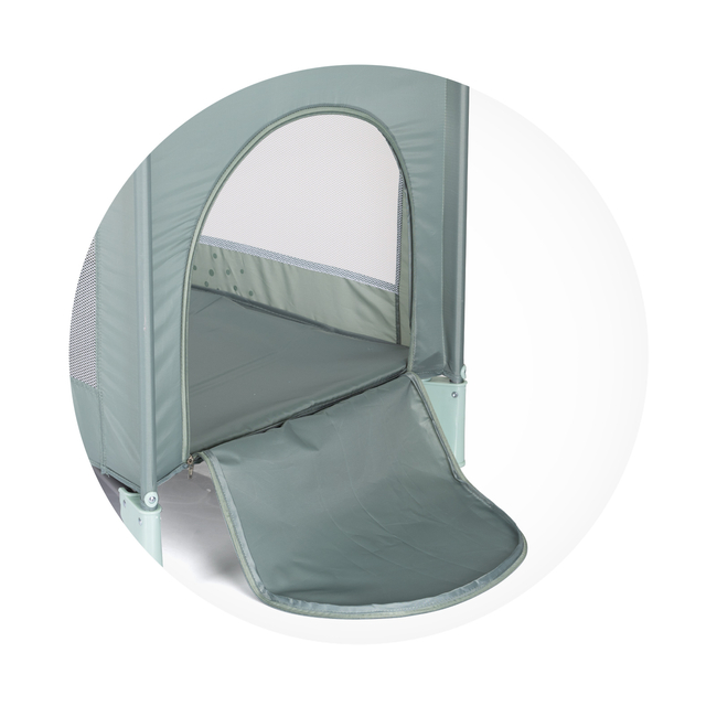 Chipolino Foldable travel cot "Capri" Hippo green KOSIK2503HI