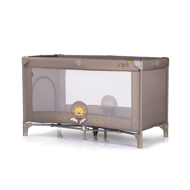 Chipolino Foldable travel cot "Capri" Lion beige KOSIK2502LI