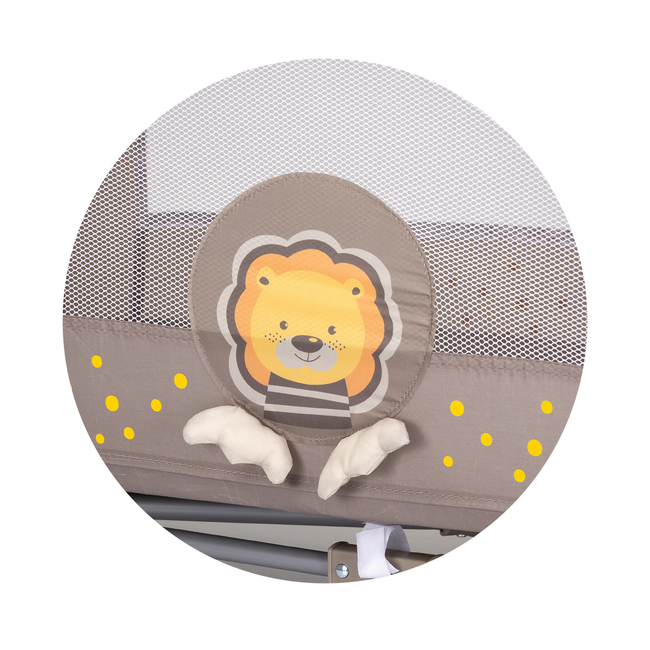 Chipolino Foldable travel cot "Capri" Lion beige KOSIK2502LI