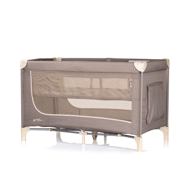 Chipolino Foldable travel cot "Ariel" tiramisu KOSIAR252TR