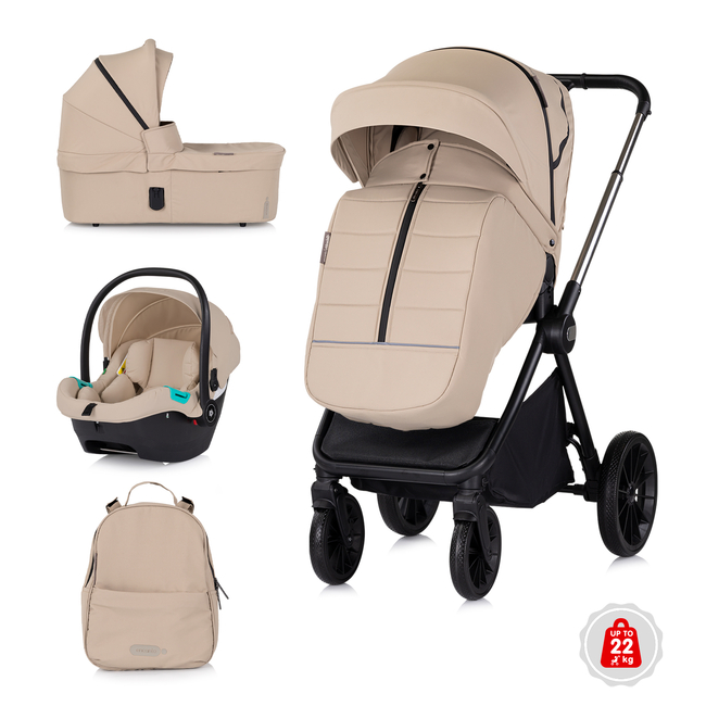 Chipolino Baby stroller 3 in 1 "Encanto" tiramisu KKEN02502TR