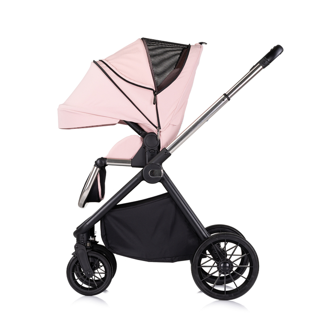 Chipolino Encanto 3 σε 1 Καροτσάκι μωρού 0-22kg με χωριστή Καλαθούνα & Αξεσουάρ ροζ marshmellow KKEN02505PM