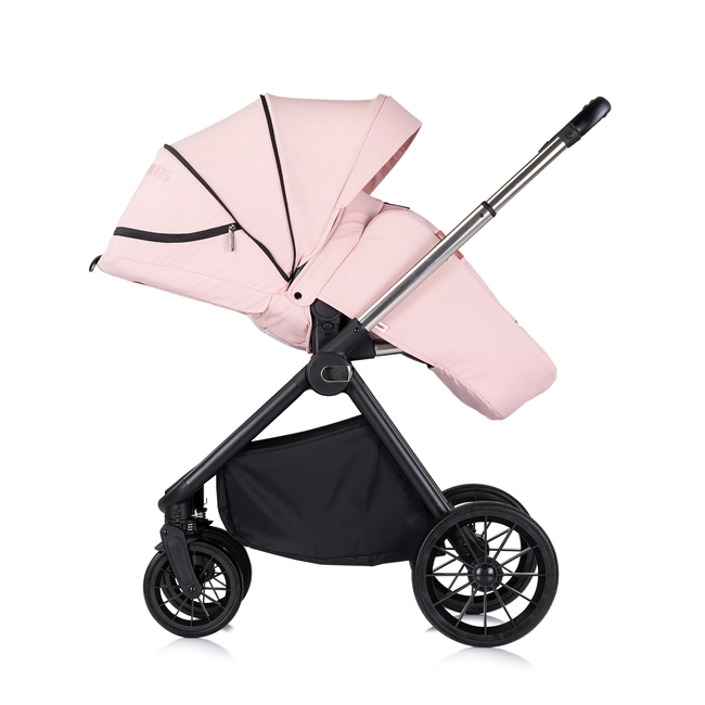 Chipolino Encanto 3 σε 1 Καροτσάκι μωρού 0-22kg με χωριστή Καλαθούνα & Αξεσουάρ ροζ marshmellow KKEN02505PM