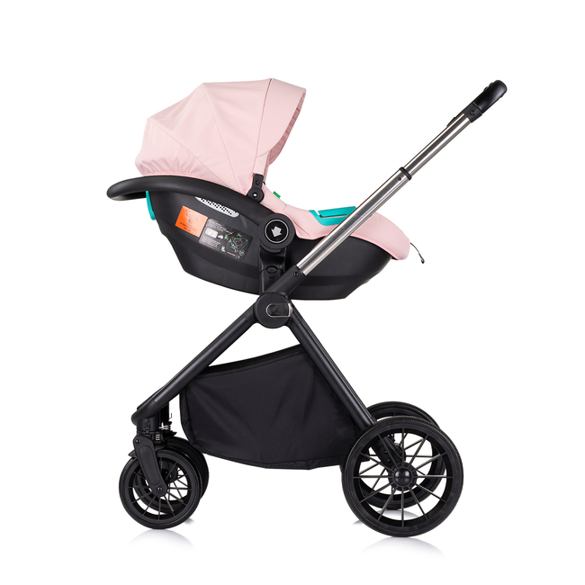 Chipolino Encanto 3 σε 1 Καροτσάκι μωρού 0-22kg με χωριστή Καλαθούνα & Αξεσουάρ ροζ marshmellow KKEN02505PM