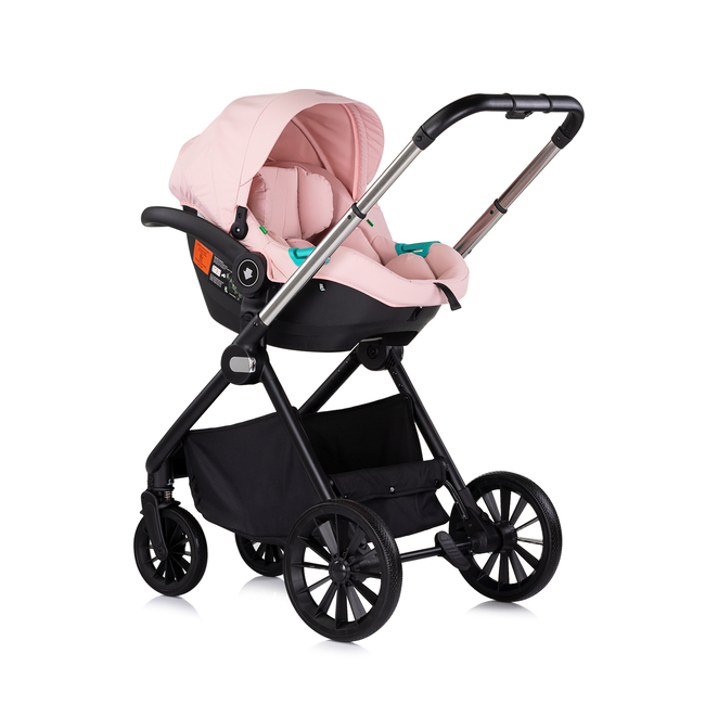 Chipolino Encanto 3 σε 1 Καροτσάκι μωρού 0-22kg με χωριστή Καλαθούνα & Αξεσουάρ ροζ marshmellow KKEN02505PM
