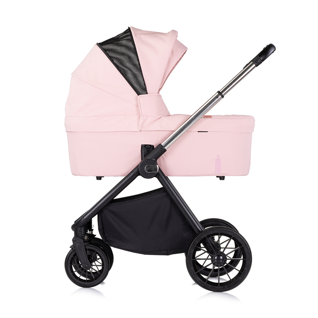 Chipolino Encanto 3 σε 1 Καροτσάκι μωρού 0-22kg με χωριστή Καλαθούνα & Αξεσουάρ ροζ marshmellow KKEN02505PM