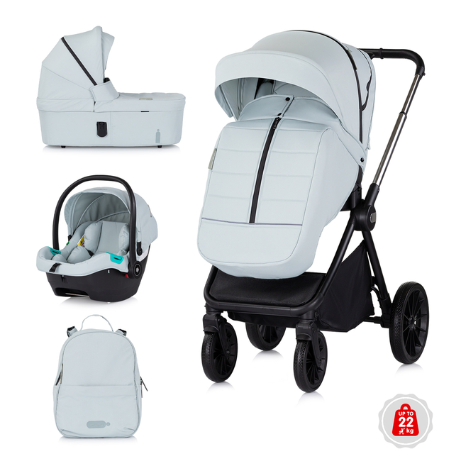 Chipolino Baby stroller 3 in 1 "Encanto" basil KKEN02503BA