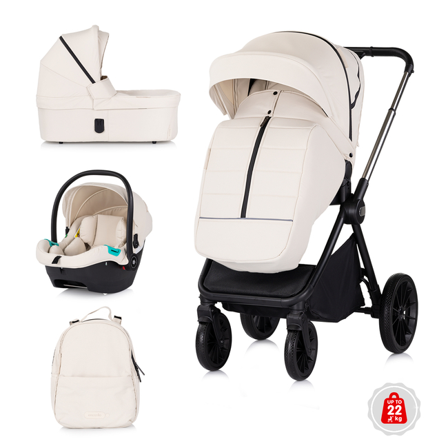 Chipolino Baby stroller 3 in 1 "Encanto" biscotta KKEN02504BI
