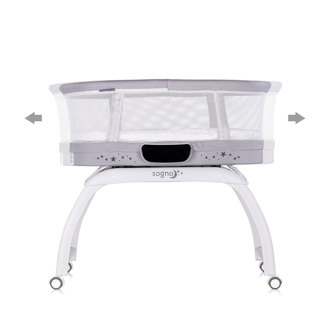 Chipolino Sogno Λικνο με οθόνη LED Bluetooth Τηλεχειριστήριο γκρι KOSSG02501GR