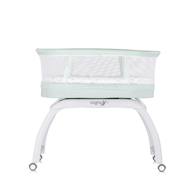 Chipolino Crib/cradle with LED Display “Sogno" pastel green KOSSG02503PG