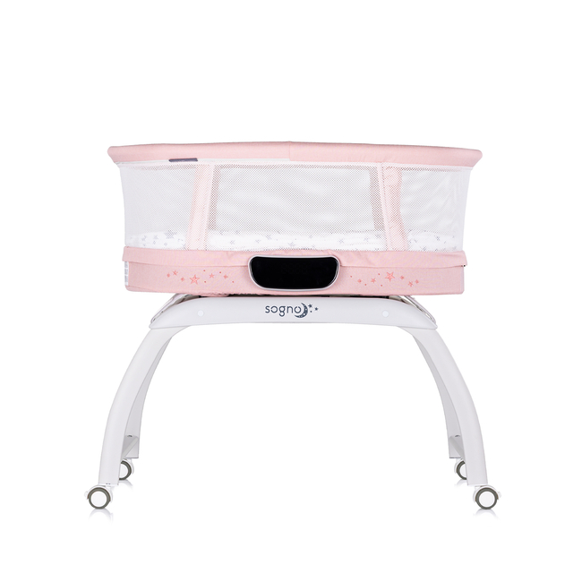 Chipolino Crib/cradle with LED Display “Sogno" pink KOSSG02504PI