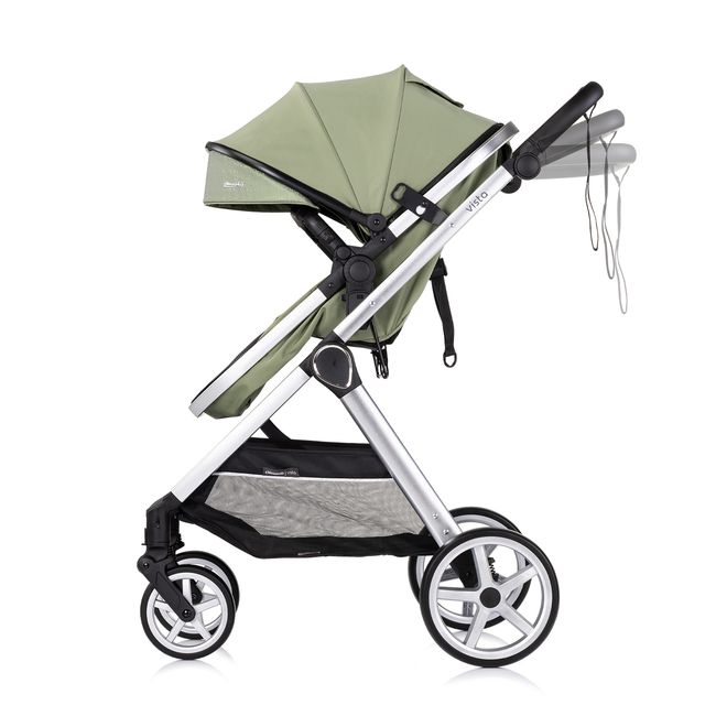 Chipolino Baby transformable stroller "VISTA" basil KKVS02505BA
