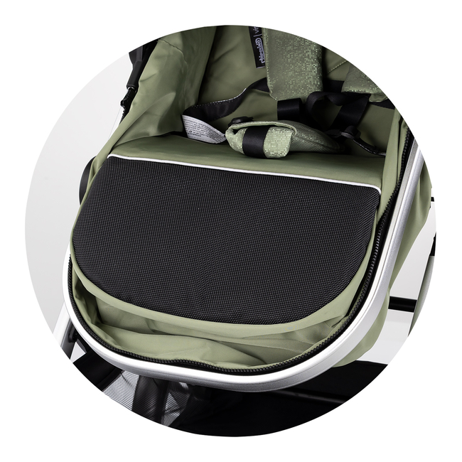 Chipolino Baby transformable stroller "VISTA" basil KKVS02505BA