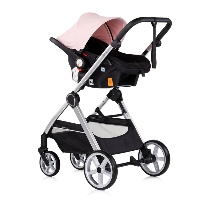 Chipolino VISTA 3 σε 1 Μεταμορφώσιμο καροτσάκι μωρού 0-22kg ροζ ζαχαρωτό KKVS02506PM
