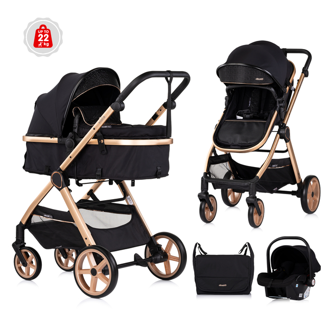Chipolino Baby transformable stroller "VISTA" blackberry KKVS02501BB