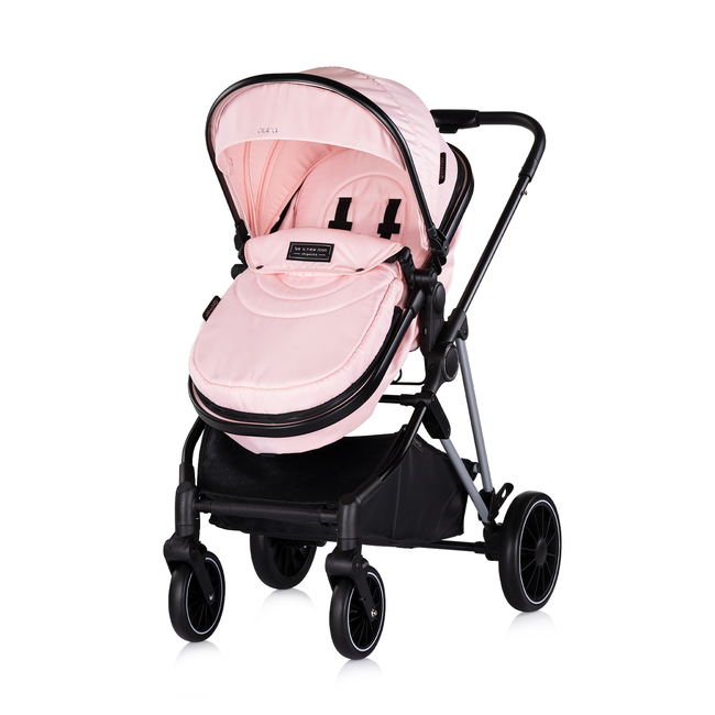 Chipolino Aura 3 in 1 Μεταμορφώσιμο καροτσάκι μωρού 0-22kg ροζ ζαχαρωτό KKAUR02506PM