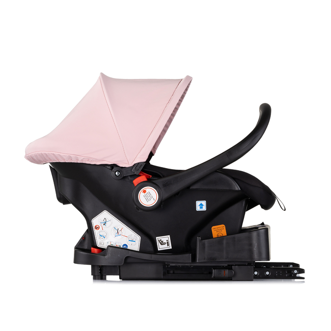 Chipolino VISTA Κάθισμα αυτοκινήτου με προσαρμογείς 40-87 cm ροζ marshmallow STKVS02506PM