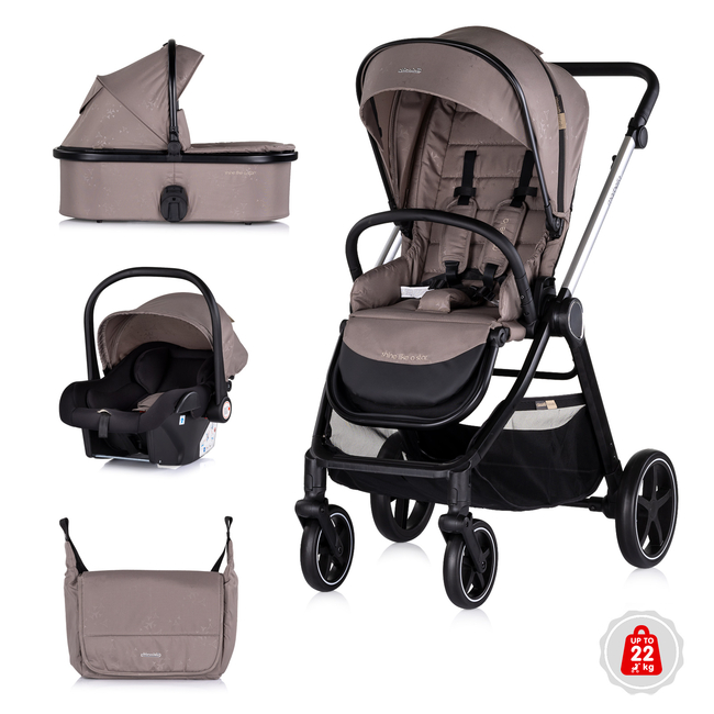 Chipolino Baby stroller 3 in 1 "Marbella" tiramisu KKMRB02503TR